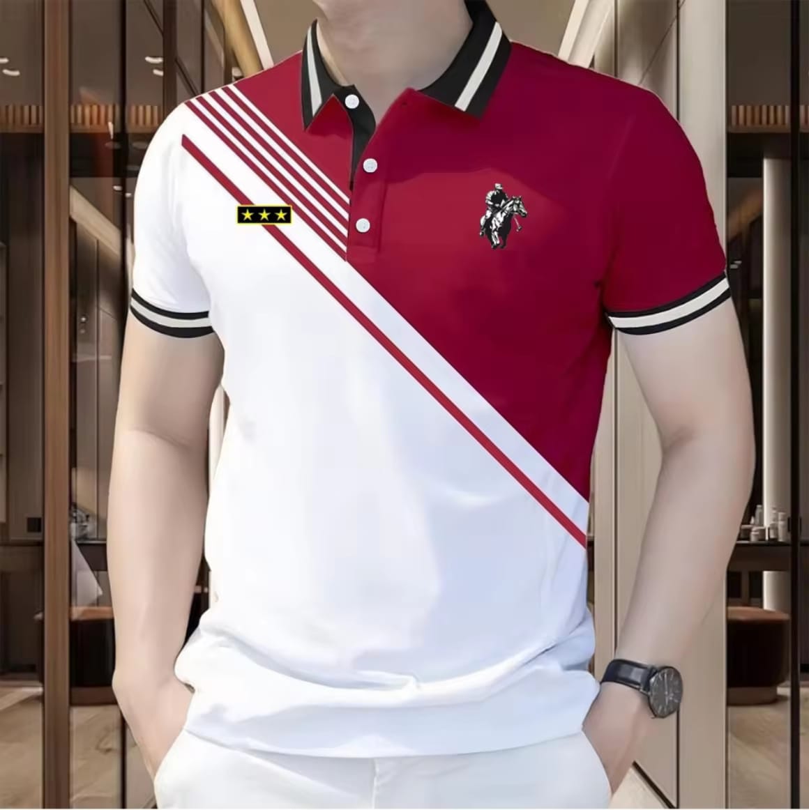 ছেলেদের হাফ স্লিভ পিকে নিট পোলো শার্ট, সাইজ XL ও XXL