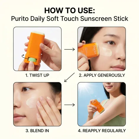 Purito ডেইলি সফট টাচ সানস্ক্রিন স্টিক SPF50+ PA+++ 20g
