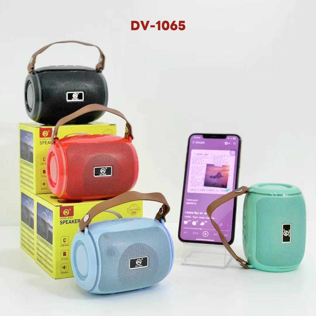 DV-1065 পোর্টেবল মিনি ড্রাম কিট ওয়্যারলেস ব্লুটুথ স্পিকার, RGB লাইটসহ