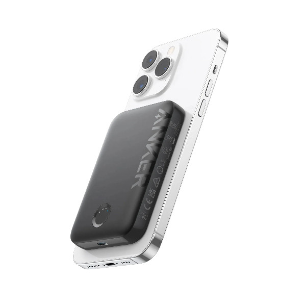 Anker 334 MagGo PowerCore 10000mAh ওয়্যারলেস পাওয়ার ব্যাংক – কালো