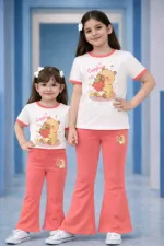 বাচ্চাদের হাফ স্লিভ কটন টি-শার্ট ও প্যান্ট সেট, 6টি সাইজ