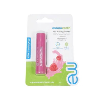 Mamaearth Nourishing টিন্টেড লিপ বাম, ভিটামিন E ও রাসবেরি 4g