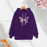 Butterflies & Flowers লেডিস উইন্টার হুডি