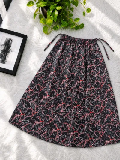 Women's Long Linen Skirt with 110 Inch Flare, 6 Colours