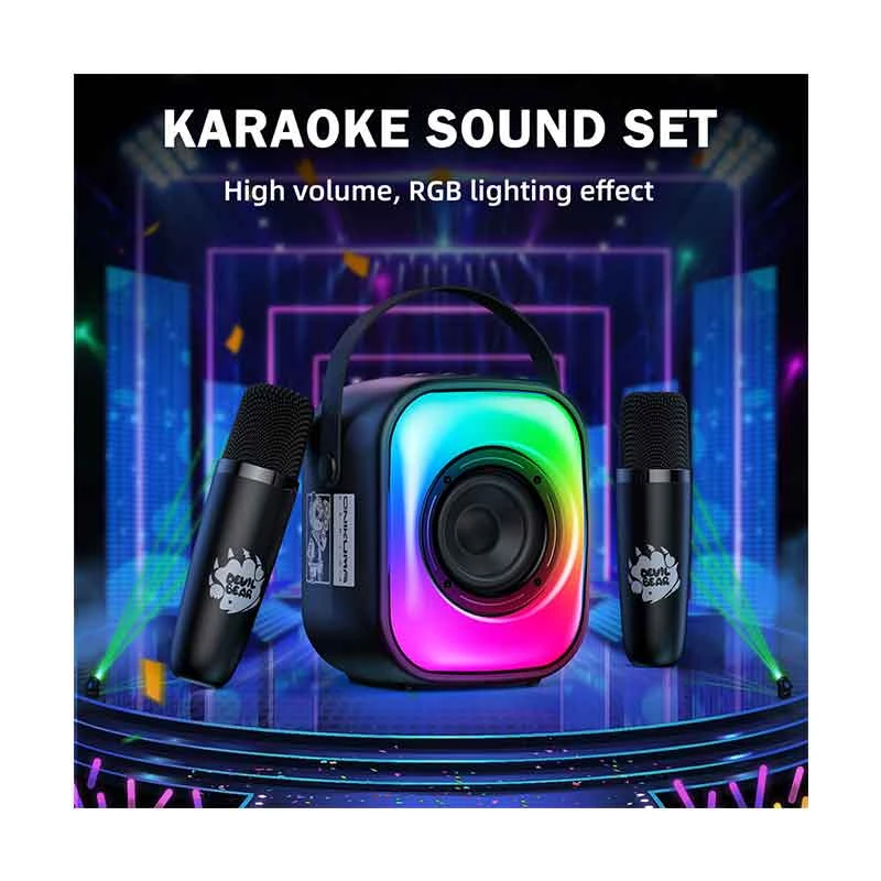 Onikuma L7 Mini RGB Bluetooth Speaker with Dual Microphone Black