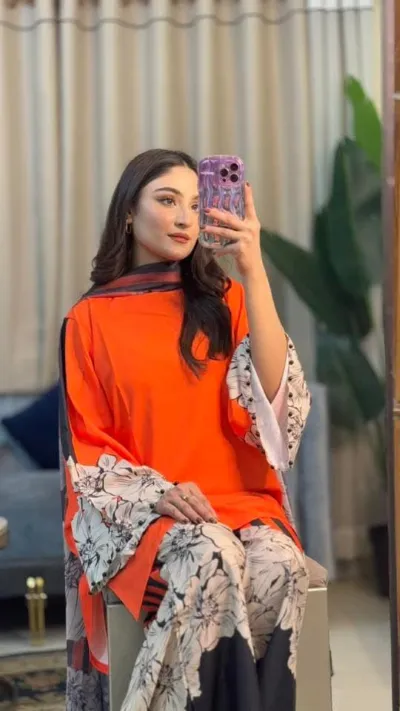 মেয়েদের কটন সিল্ক থ্রি পিস, ডিজিটাল প্রিন্ট, 5 রং