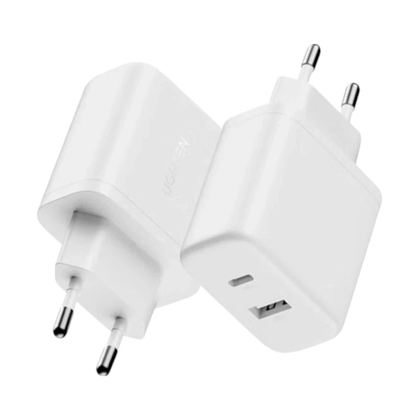 Ugreen X227 USB & USB-C 20W সাদা চার্জার