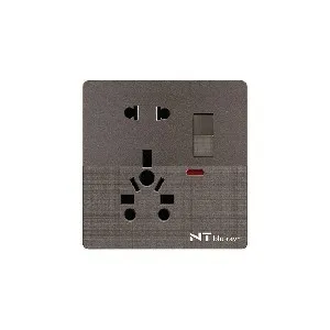 NT blu-ray Chrome Gray ইউনিভার্সাল 10 পিন সকেট, সুইচসহ
