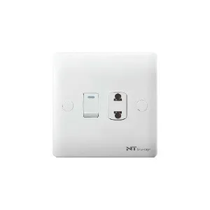 NT blu-ray Smart 16A 10A 2 পিন MF সকেট সুইচসহ