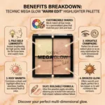 Technic Mega Glow হাইলাইটার - Warm Edit শেড