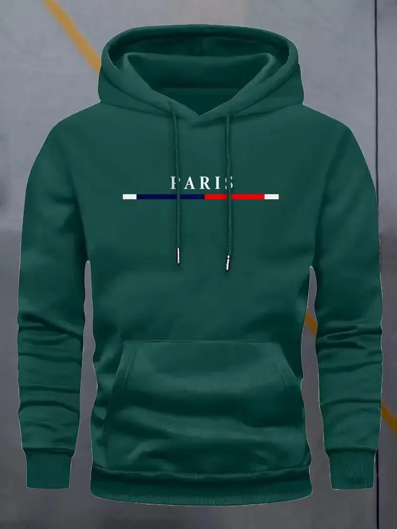 Men's Full Sleeve Winter Hoodie, 280 GSM Cotton, Sizes M to XL