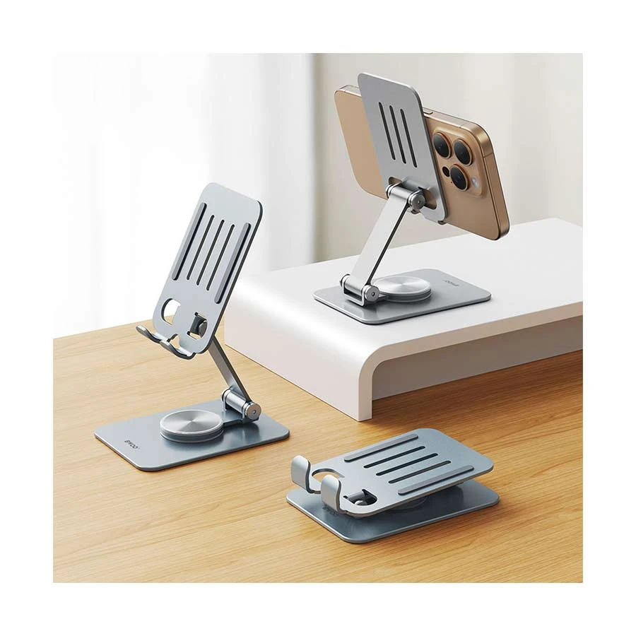 Bwoo BO-ZJ144 360 Degree Rotating Desk Phone Holder Silver