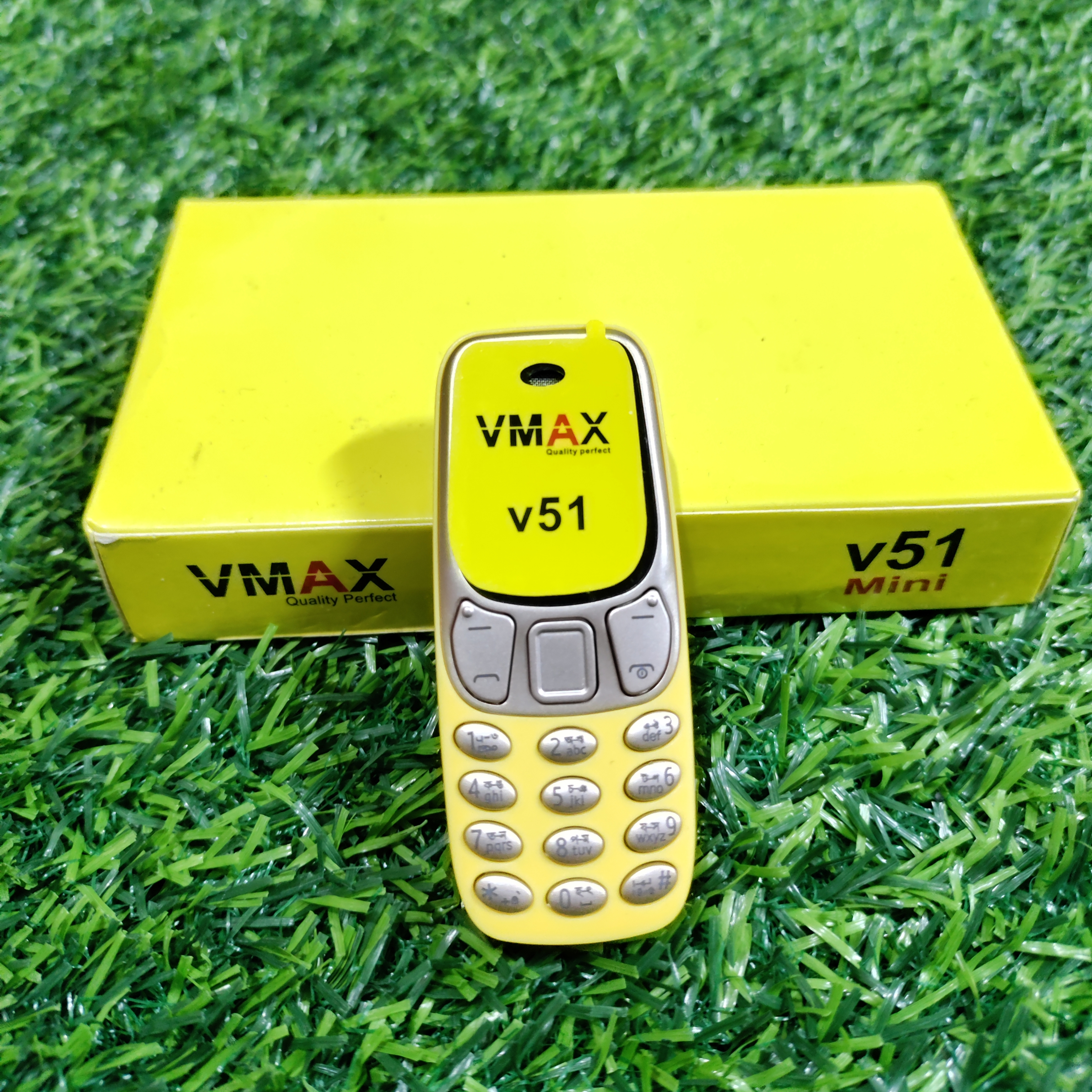 Vmax V51 মিনি ফোন, ম্যাজিক ভয়েস (হলুদ)
