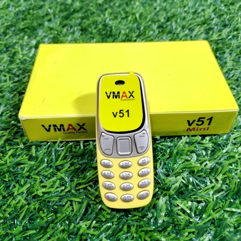 Vmax V51 মিনি ফোন, ম্যাজিক ভয়েস (হলুদ)