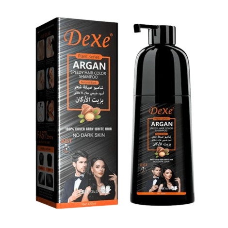 Dexe Argan Speedy Hair Color Natural Black Shampoo 420ml (UK)