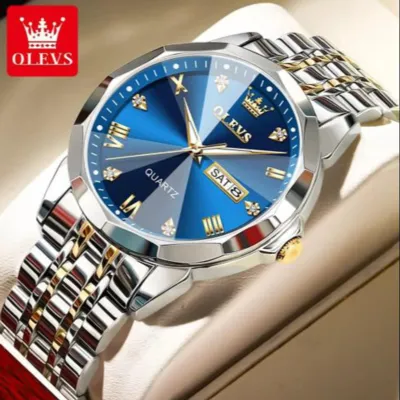 OLEVS 9931G ছেলেদের কোয়ার্টজ ঘড়ি, নেভি ব্লু