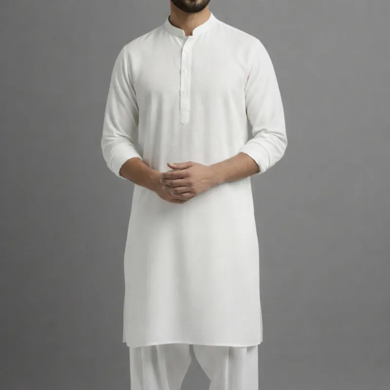 10 পিস সাদা সলিড পাঞ্জাবি কম্বো