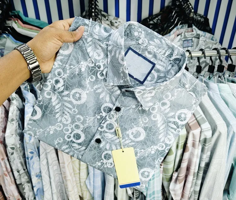 Men's Half Sleeve Print Shirt in Pure Cotton, Slim Fit, 6 Colours