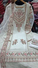 Women's Sada Bahar Tissue Three Piece with Full Sequin Embroidery