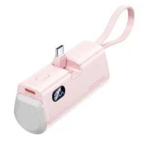 Vention 4800mAh পাওয়ার ব্যাংক 22.5W – গোলাপি