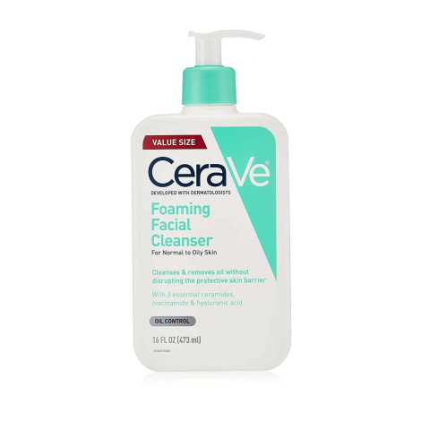 Cerave Foaming Facial Cleanser For Normal to Oily Skin 473ml (USA)
