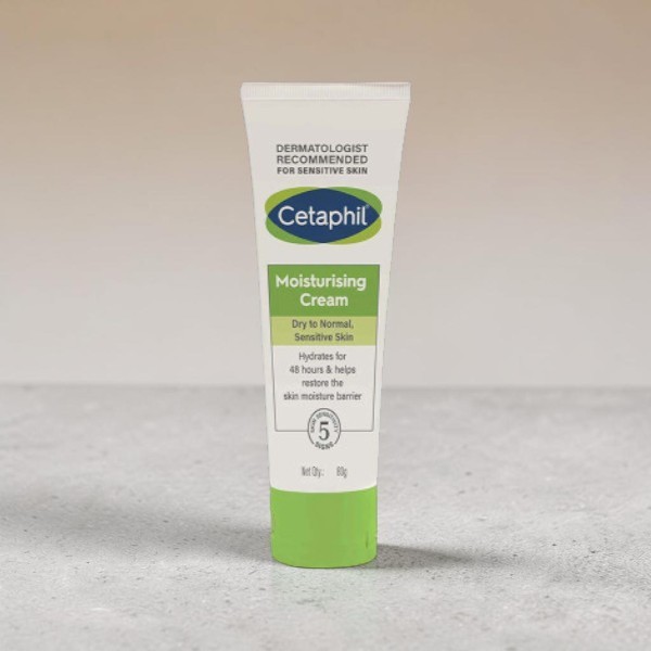 Cetaphil ময়েশ্চারাইজিং ক্রিম, শুষ্ক থেকে নরমাল ও সেনসিটিভ ত্বকের জন্য 80g