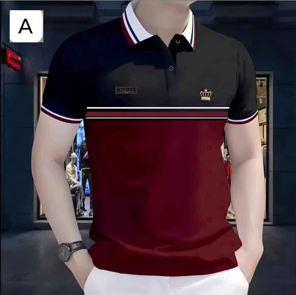 Men's Casual Pique Polo Shirt, Chest 38 to 43 Inch, 6 Colours