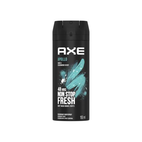 Axe Apollo 48H Non Stop Fresh Deodorant Body Spray 150ml (South Africa)