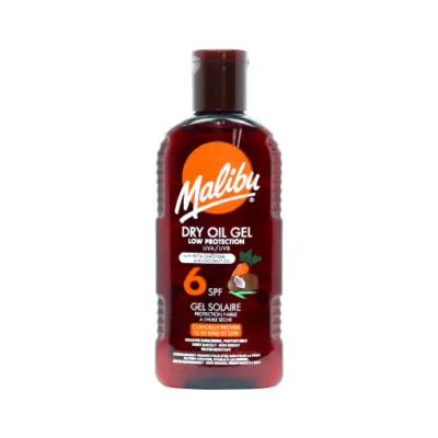 Malibu ড্রাই অয়েল জেল, বিটা ক্যারোটিন ও নারকেল SPF6 200ml