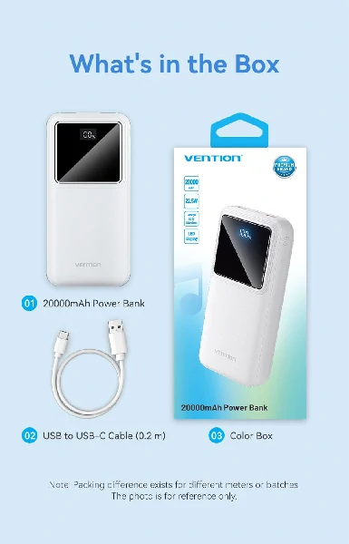 Vention 22.5W 20000mAh পাওয়ার ব্যাংক