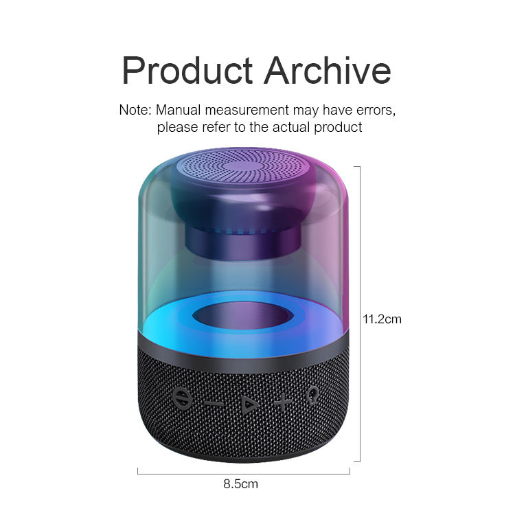 Z5 RGB Mini Portable Wireless Bluetooth Speaker – 5W Compact Speaker with Dynamic LED Light Effects, Bluetooth 5.0, TWS & Rechargeable Battery