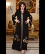 স্টোন ওয়ার্ক কোটি বোরকা সেট, ইনার ও হিজাবসহ, বডি 48