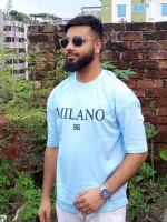 ছেলেদের Milano ড্রপ শোল্ডার টি-শার্ট – নীল