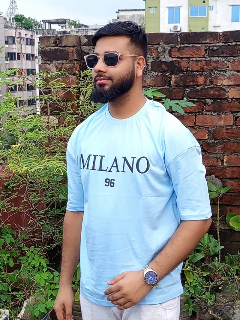 ছেলেদের Milano ড্রপ শোল্ডার টি-শার্ট – নীল