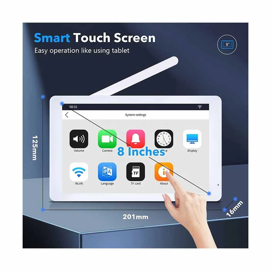 SmartX TL-AH801-C3 Wi-Fi Video Doorbell with 8 Inch Touch Monitor