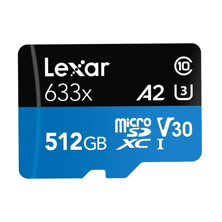 Lexar High-Performance 633x 512GB microSD Memory Card with Adapter