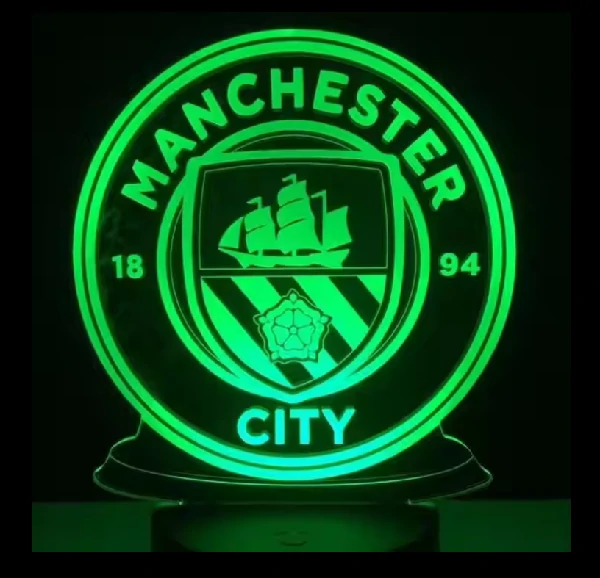 Gear Up Acrylic LED Lamp – Manchester City Edition for True Football Supporters