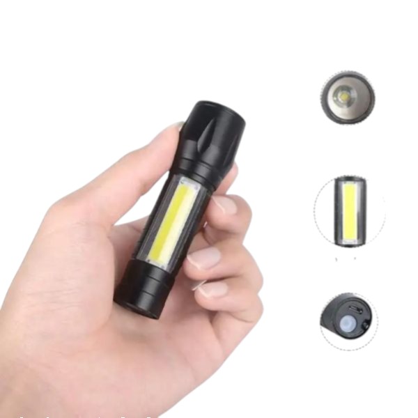 USB চার্জিং পাওয়ারফুল ফ্ল্যাশলাইট ৩৮০০ লুমেন এক্সপিই সিওবি এলইডি ফ্ল্যাশলাইট টর্চ লাইট