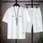 Men's Mesh T-Shirt and Short Pant Set, 160 GSM, 5 Colours