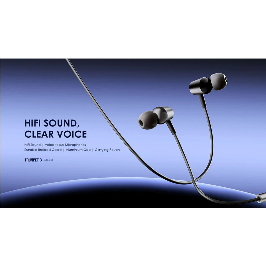 Oraimo TRUMPET 3 In-ear Wired Black Earphone