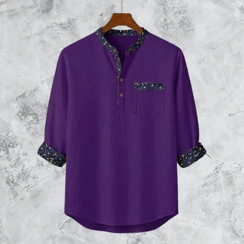 Men's Synthetic and Cotton Blend Katua, Slim Fit, 6 Colours