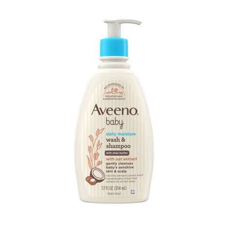 Aveeno Baby Daily Moisture Wash & Shampoo with Shea Butter 354ml (Canada)