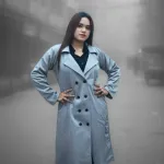 মেয়েদের স্টাইলিশ ওভারকোট – বেল্টসহ লং কোট