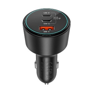 Wiwu Starship 200W 3 পোর্ট কার চার্জার (2xUSB-C এবং 1xUSB-A)