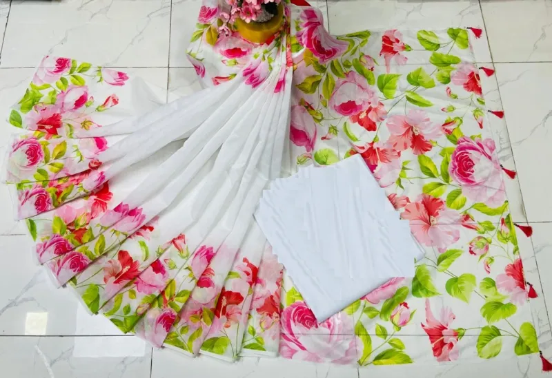 Chanduri Silk Saree Without Blouse Piece, 6 Colours