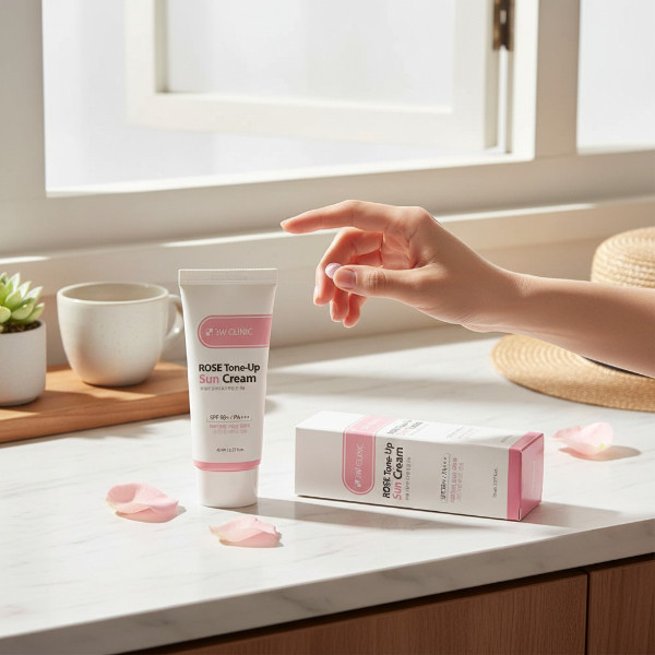 3W Clinic রোজ টোন-আপ সান ক্রিম SPF 50+ PA+++ 70ml