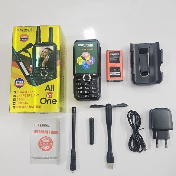 Maximum MB3031 ফোর সিম মোবাইল ফোন, ডুয়াল অ্যান্টেনা ও 6500mAh ব্যাটারি
