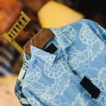 Men's Floral Print Full Sleeve Shirt, Dobby Spandex, Slim Fit