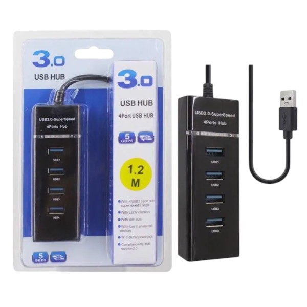 USB 3.0 4 পোর্ট হাই স্পিড USB হাব, পিসি-ল্যাপটপ-ট্যাবলেটের জন্য
