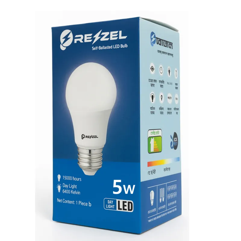 Rezzel LED বাল্ব 3 পিস কম্বো প্যাক (15W, 12W, 5W)